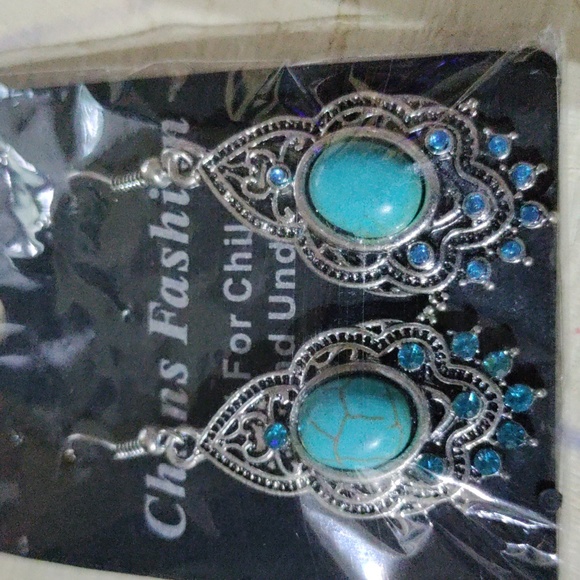 Turquoise drop earrings - Picture 1 of 1